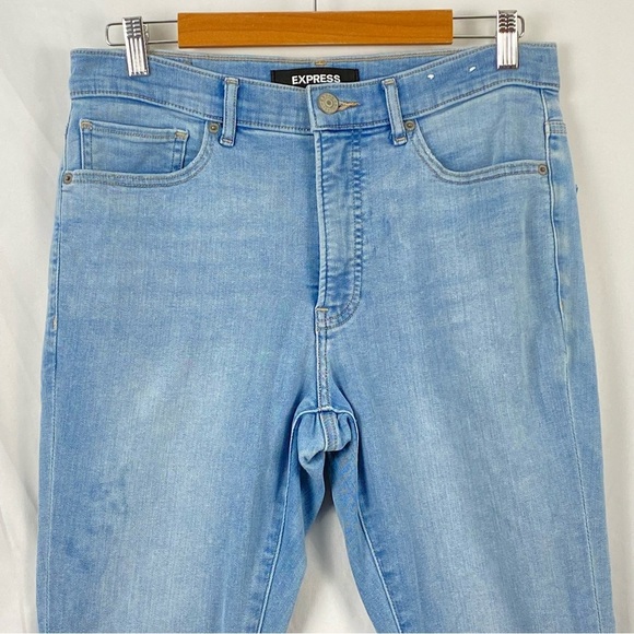 Express Light Blue Women’s High Rise Ankle Legging Skinny Jeans Size 10 Regular - Picture 5 of 15